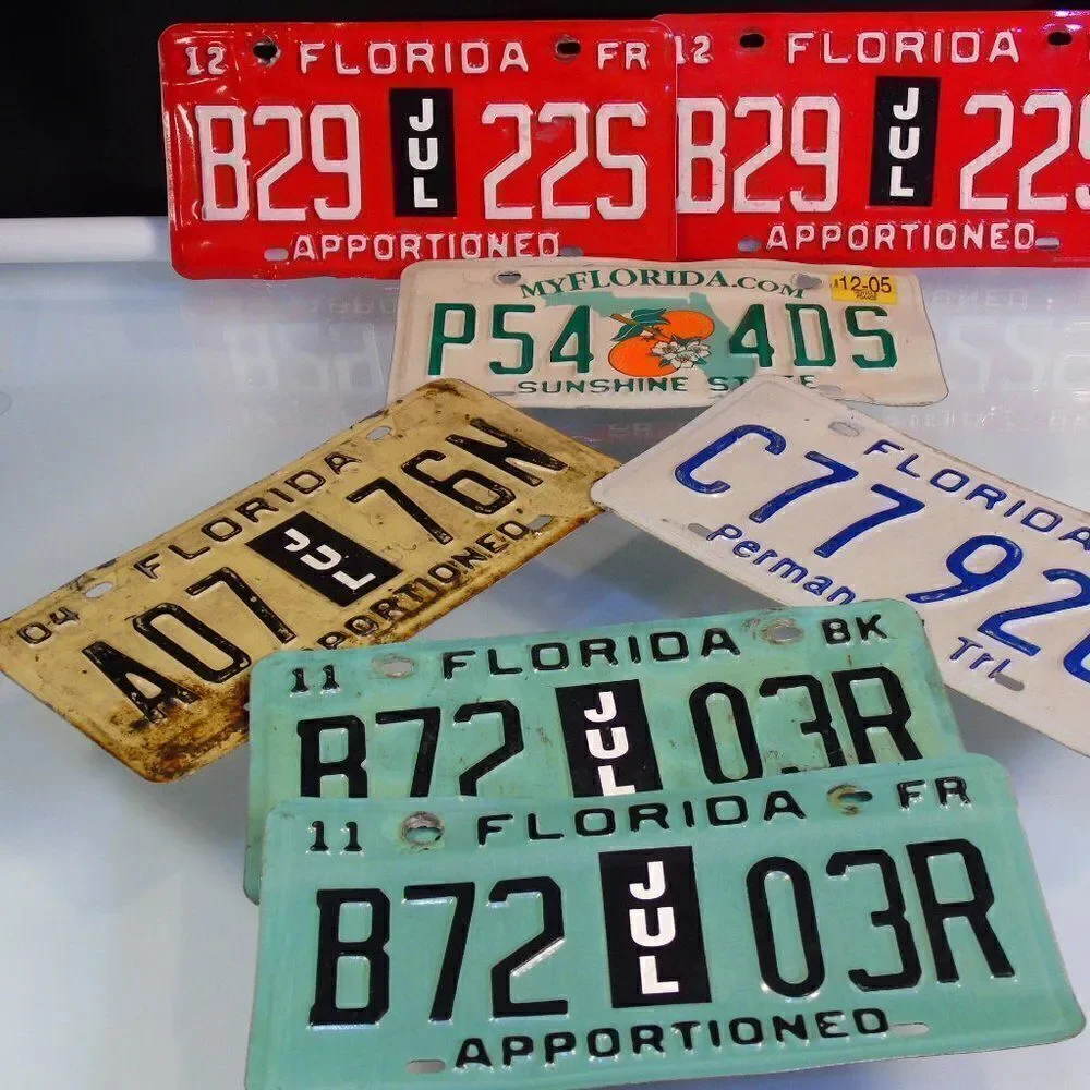 Tags Trailer Truck Vehicle License Plates Lot of 7